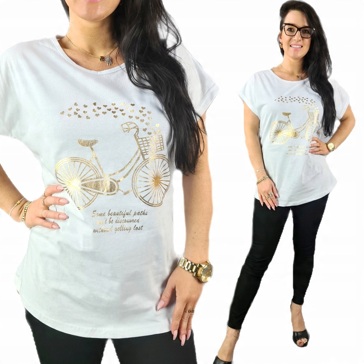 

Bluzka koszulka Kobiecy Tshirt Top print 2XL