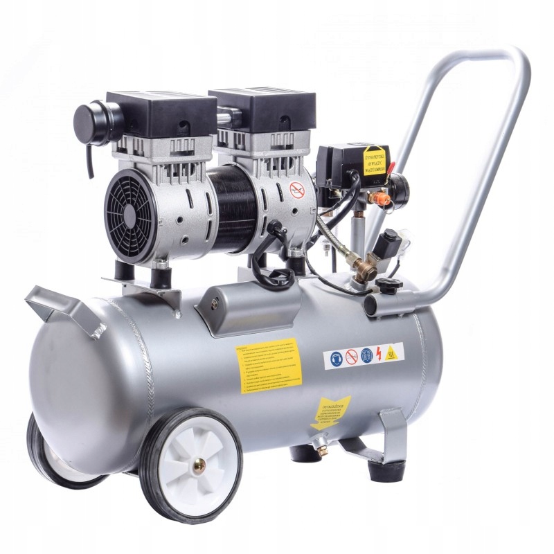 KOMPRESOR STOMATOLOGICZNY 30L 800W CICHY BEZ OLEJU