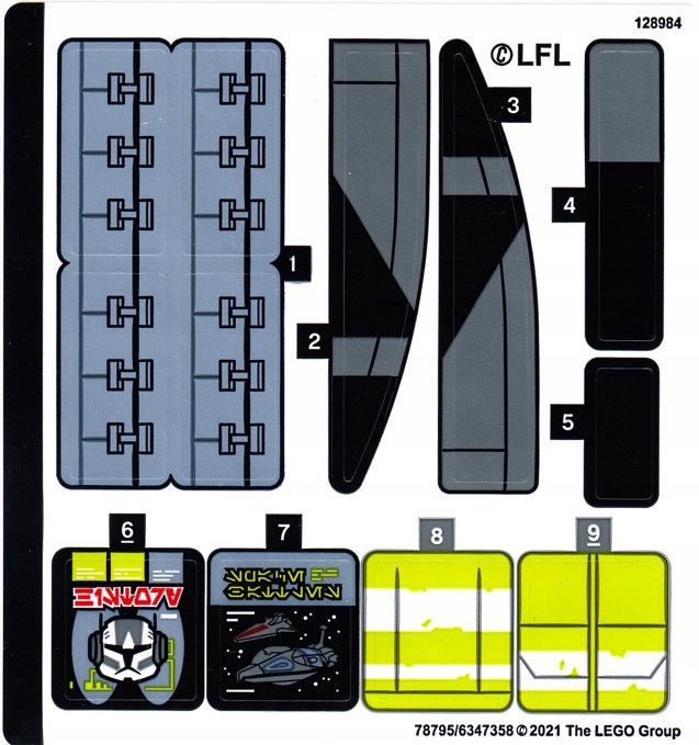 

Lego Naklejki Star Wars (75314/78795/6347358)