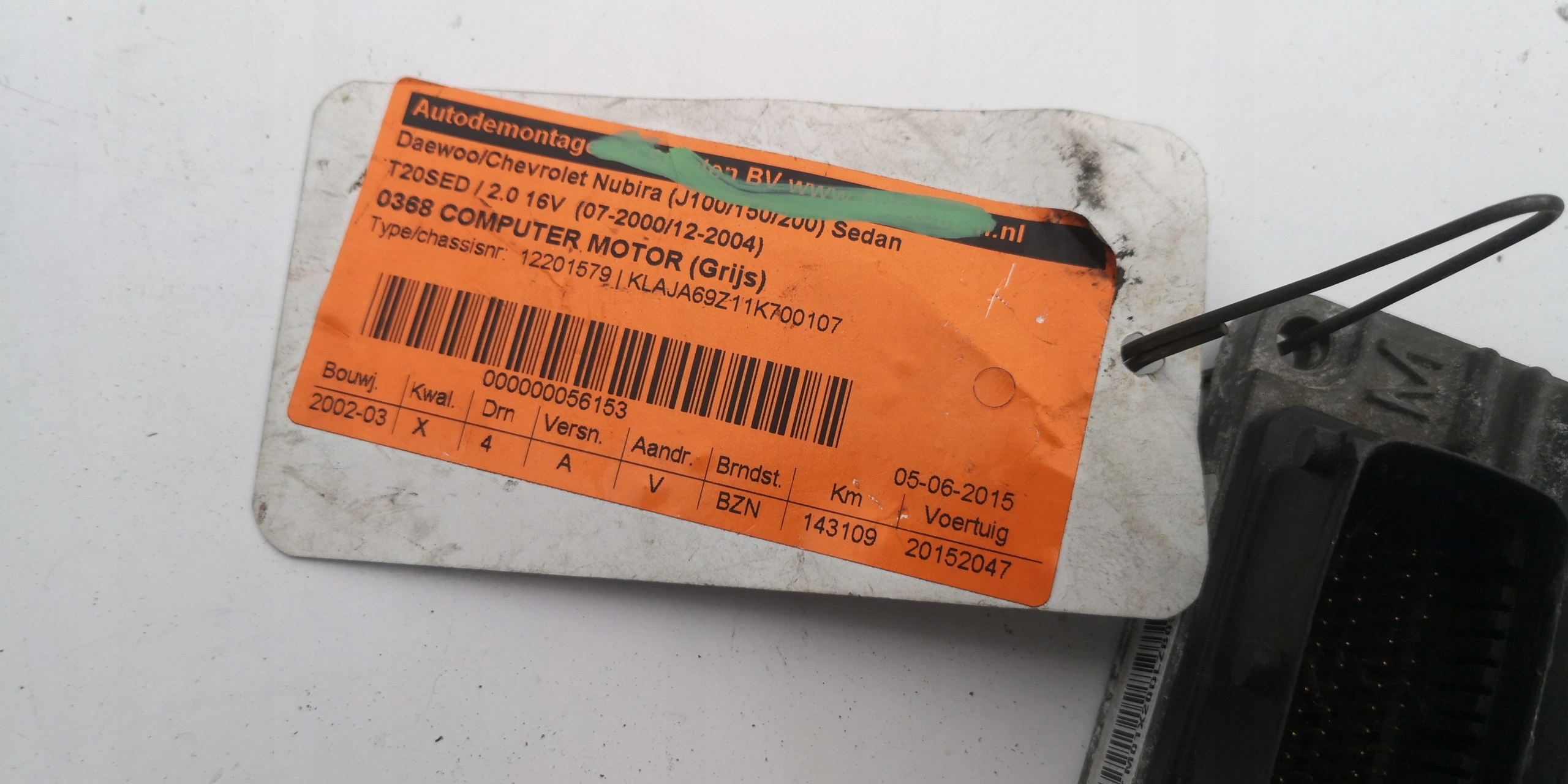 DAEWOO NUBIRA 2.0B 12201579 12201599 computer ECU