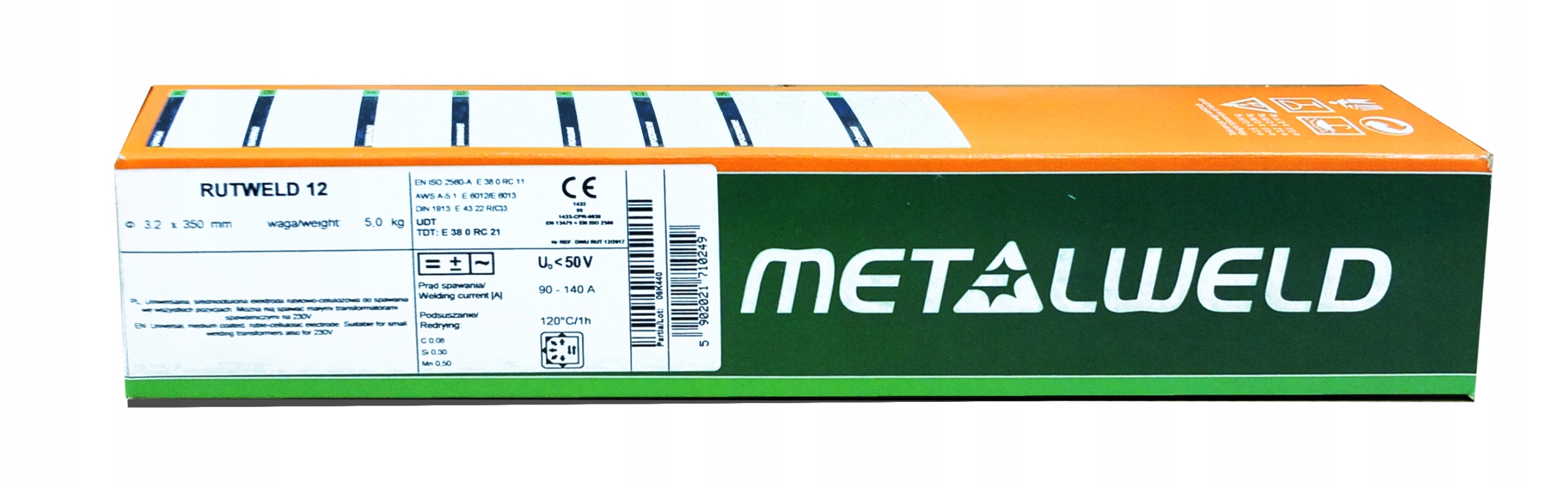 Elektrody 6012/6013 Metalweld Rutweld 12 Ø2,5; 5kg Marka inny