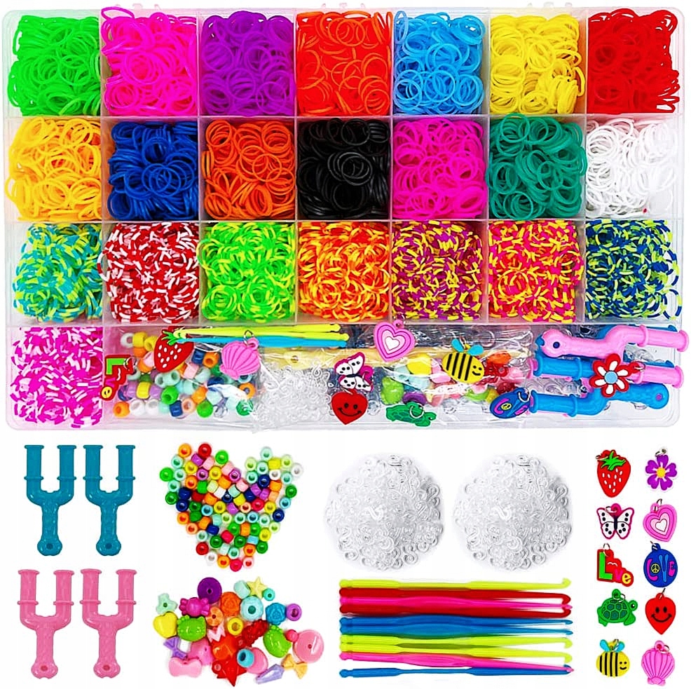 

Duży Zestaw Do Robienia Bransoletek XXL Gumki 6800