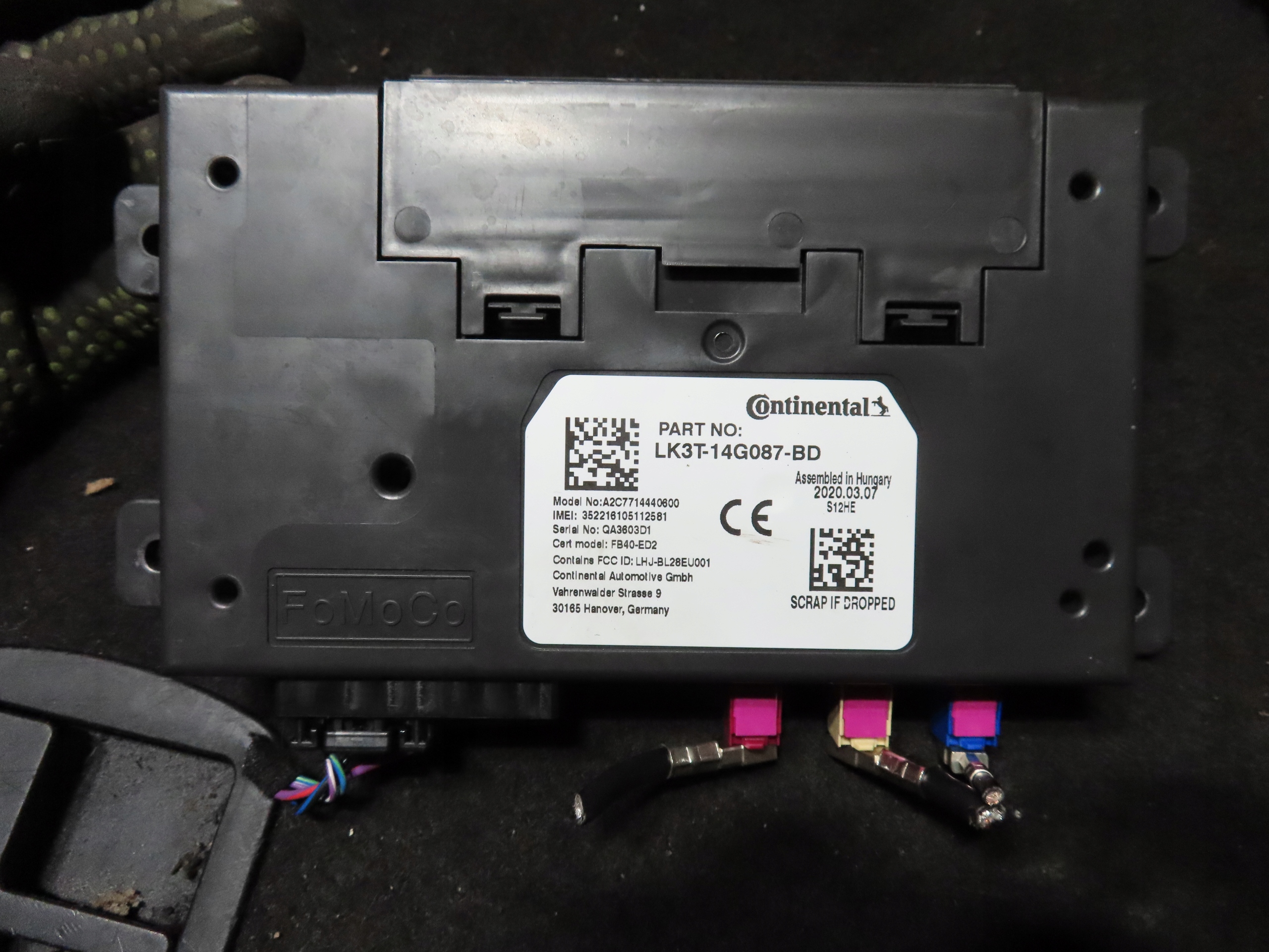 Ford Transit Custom MK8 FL Sterownik moduł LK3T-14G087-BD