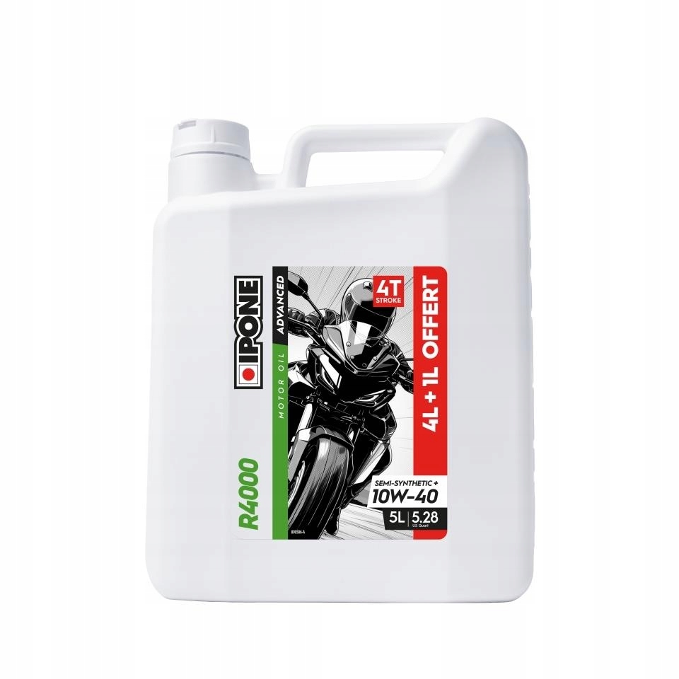 Ipone R4000 10W40 Motorový Olej Semisyntetik 5L (ester, MA2) – Akcia 4+