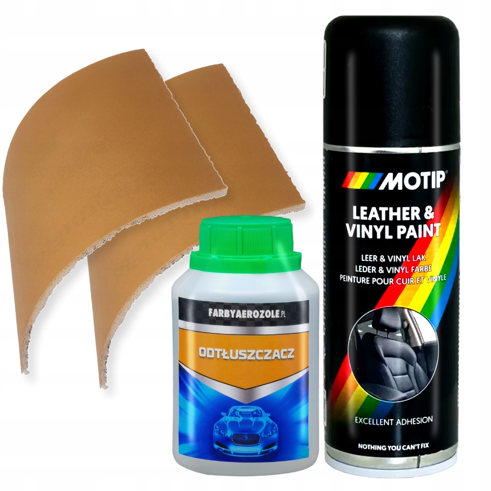 Zestaw Spray Do Renowacji Skóry Kierownicy Czarny Satynowy