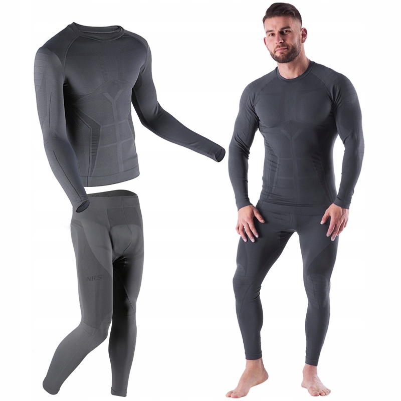 BIELIZNA TERMOAKTYWNA MĘSKA ZESTAW KOSZULKA r.S/M