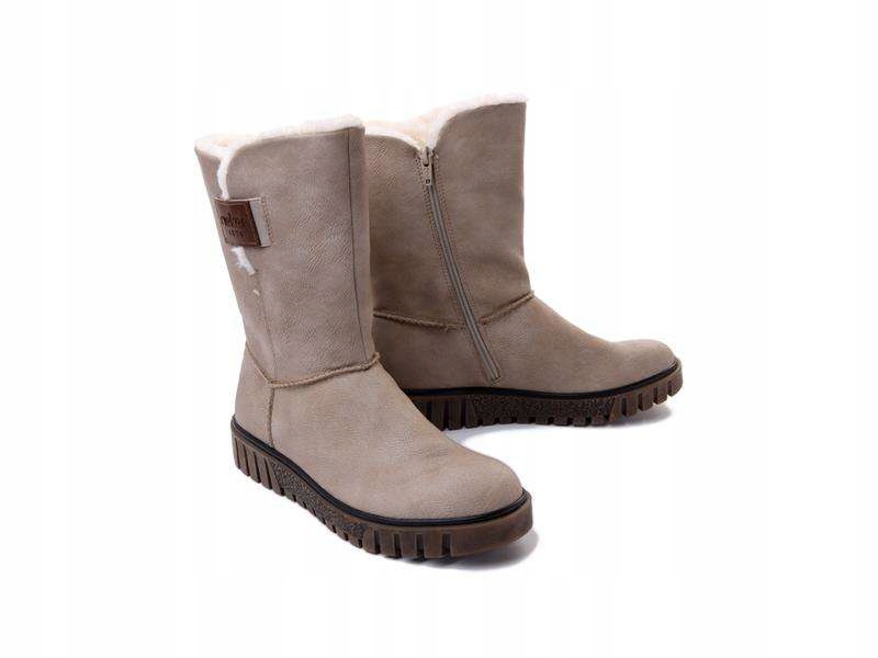 Kozaki damskie Rieker Y3456-60 beige r36