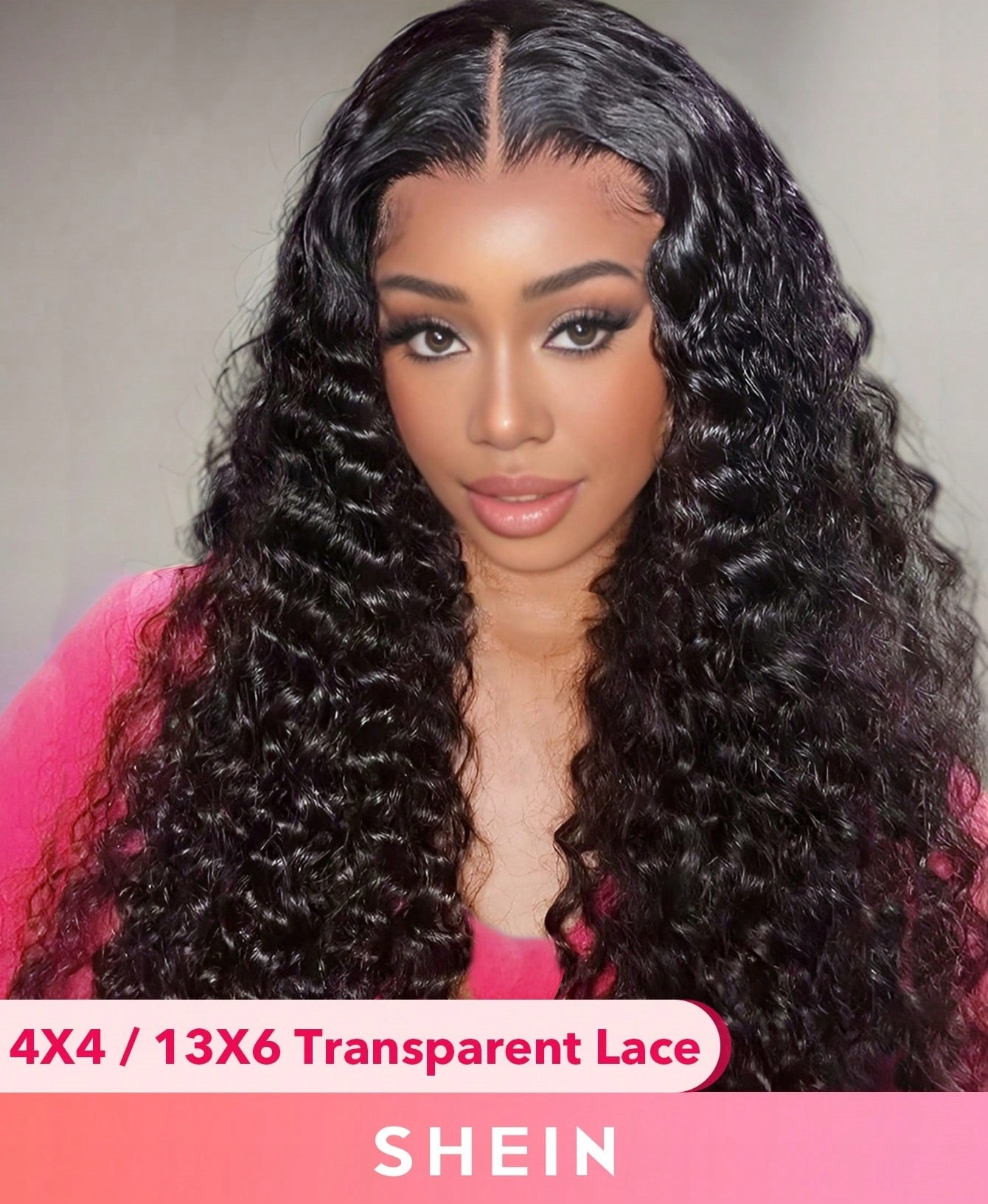 Shein Černá Paruka S Kudrnatými Vlasy