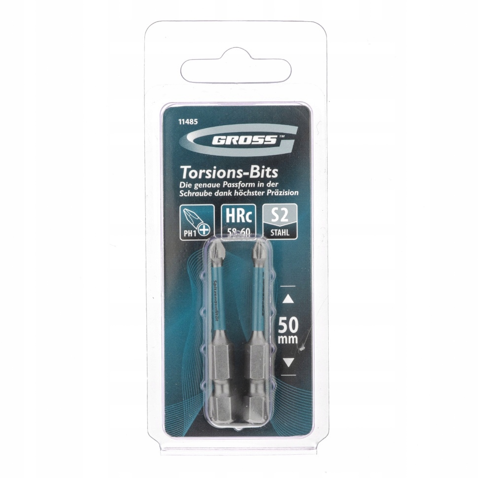 

Zestaw bitów udarowych bity PH1 x 50mm 2szt Gross