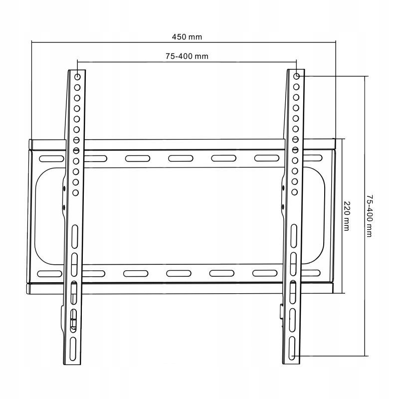 UCHWYT ŚCIENNY DO TV LCD LED WIESZAK 26-55'' VESA Kod producenta UCH0151