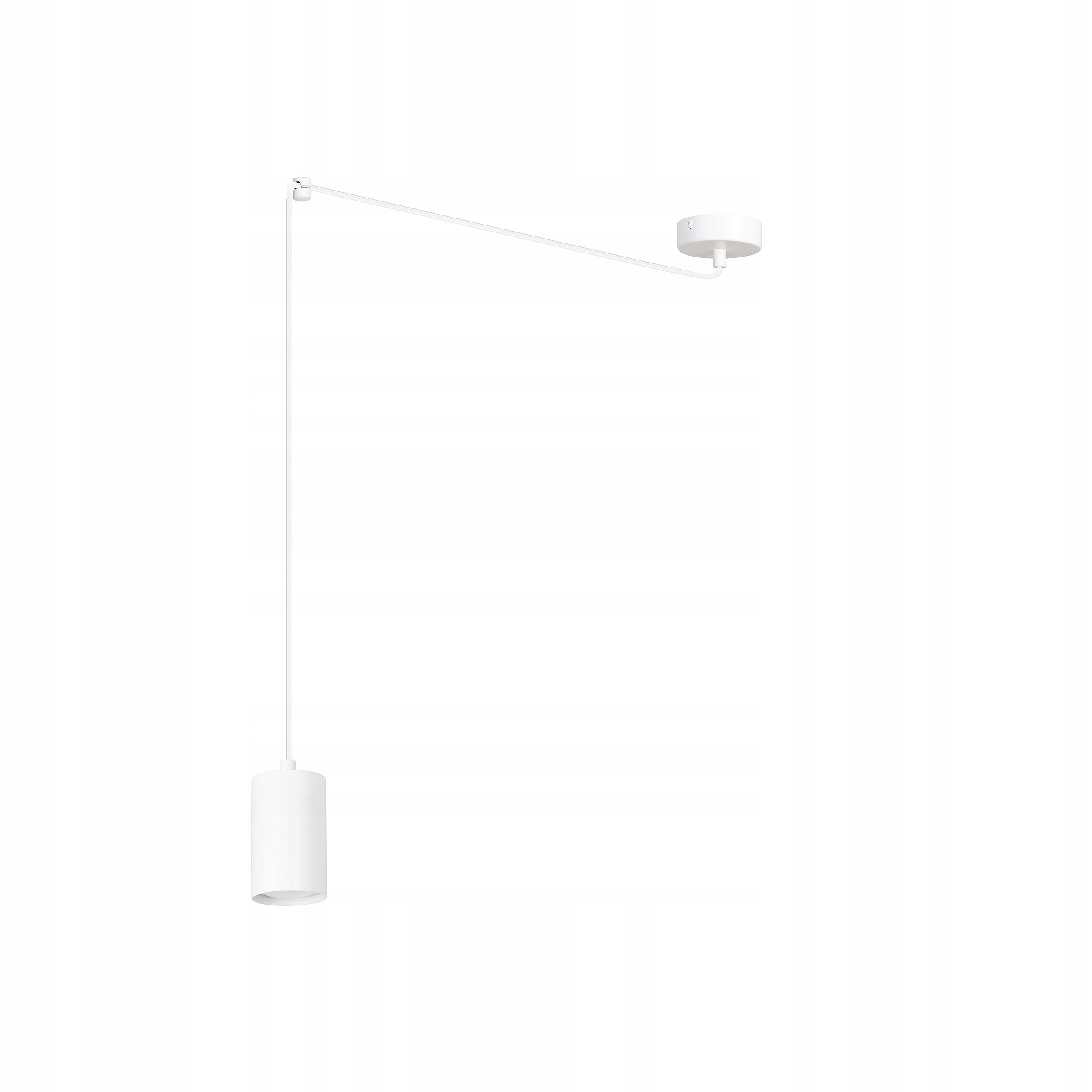 Závěsné stropní svítidlo Traker 1 bílá skandinávská na kabelu do obývacího pokoje