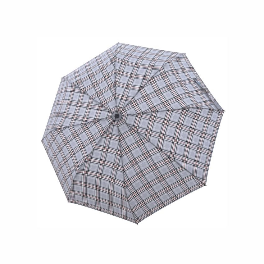 Deštník Doppler Carbonsteel Magic šedá módní mřížka 150 km/h