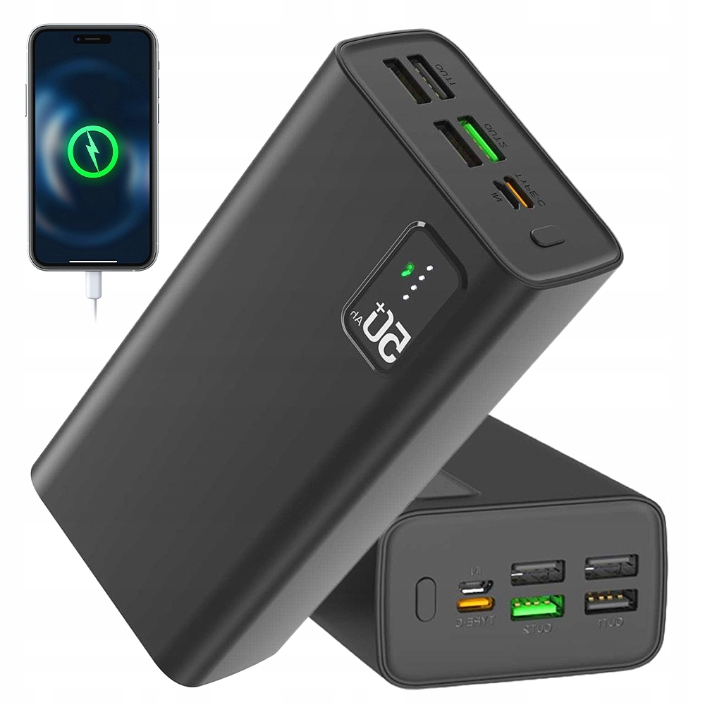 Power Banka 30000MAH Mobilní Pro Smartphone, Tablet, Kameru A Sluchátka Bt