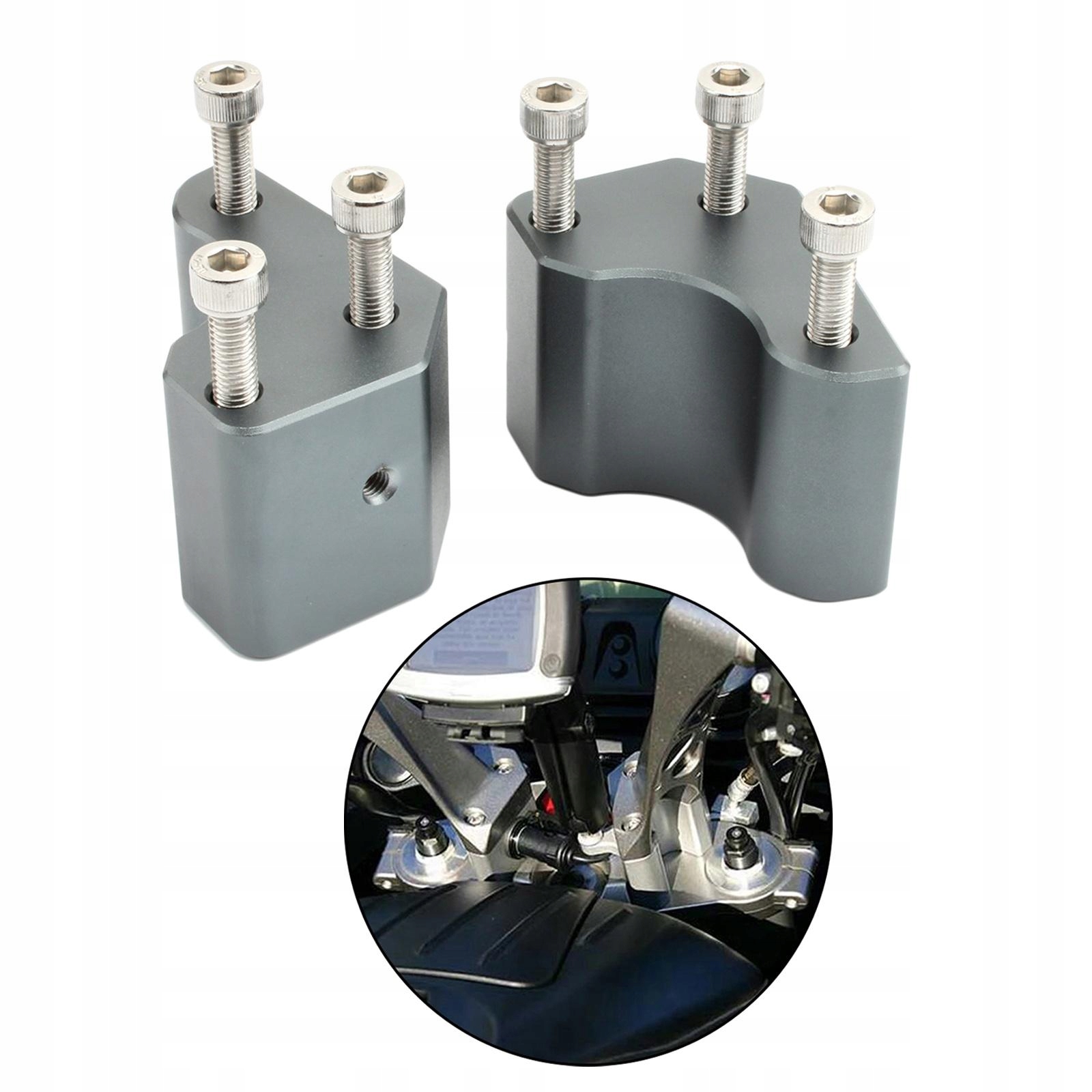 Motocykl aluminiowy Handlebar Risers dla Kawasaki GTR1400 , ,Durable Grey