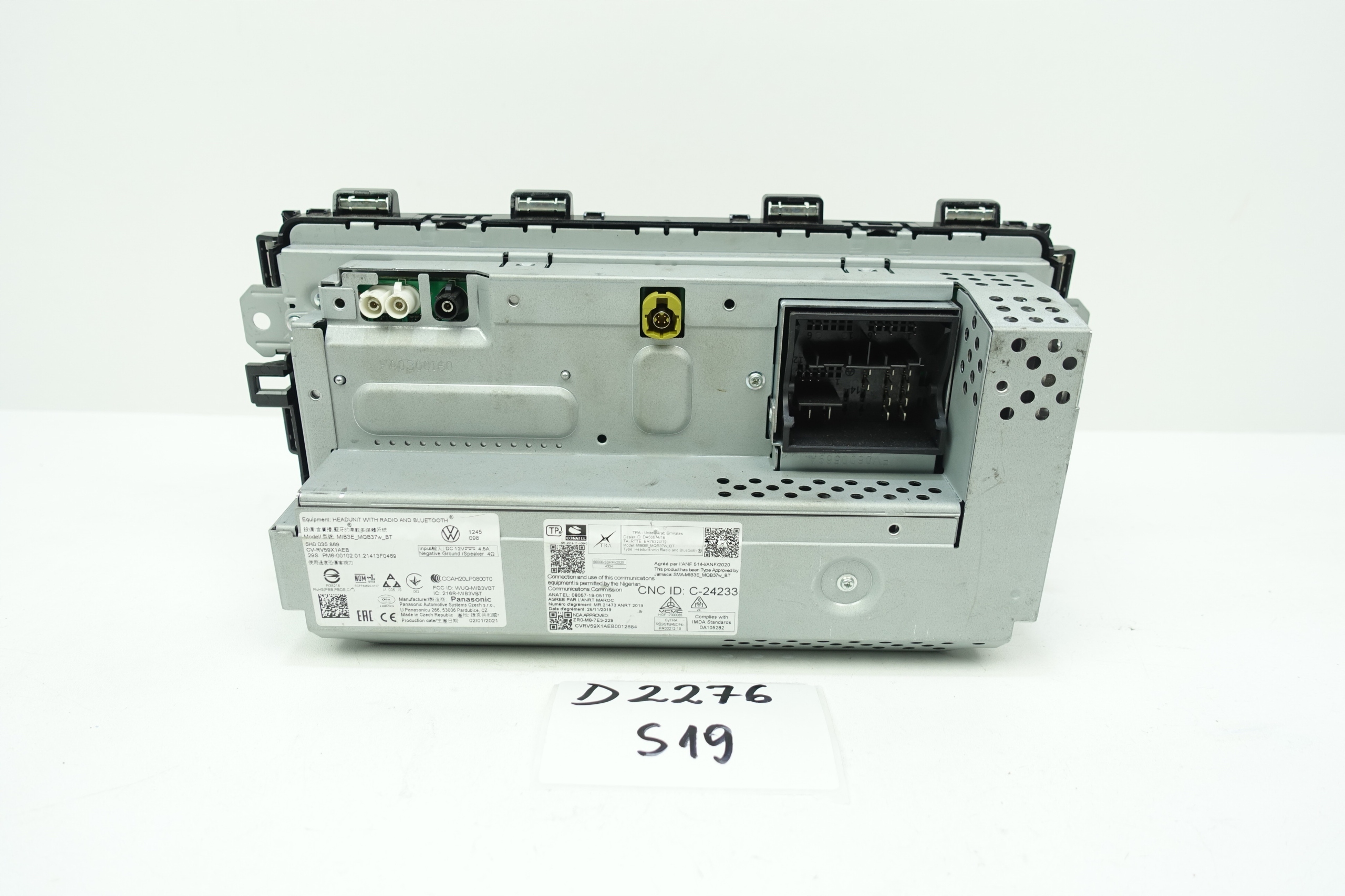EKRAN display RADIO BLUETOOTH VW GOLF VIII 5H0