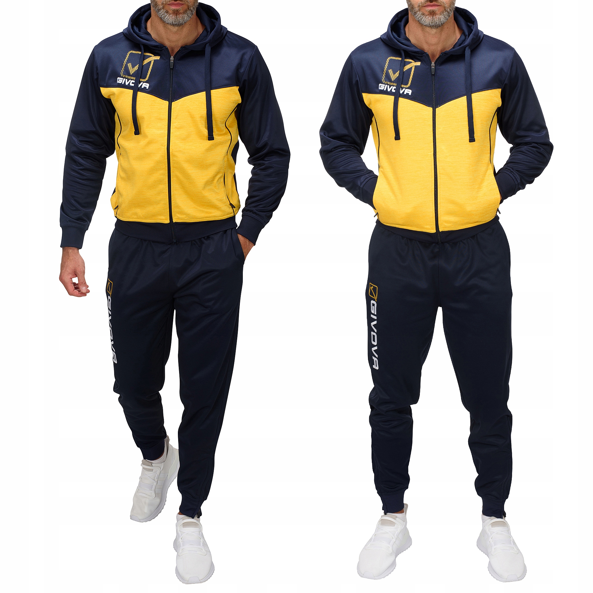 TR018P-32 r. XXL Givova Visa Melange Męski Komplet Dresowy Sportowy Premium