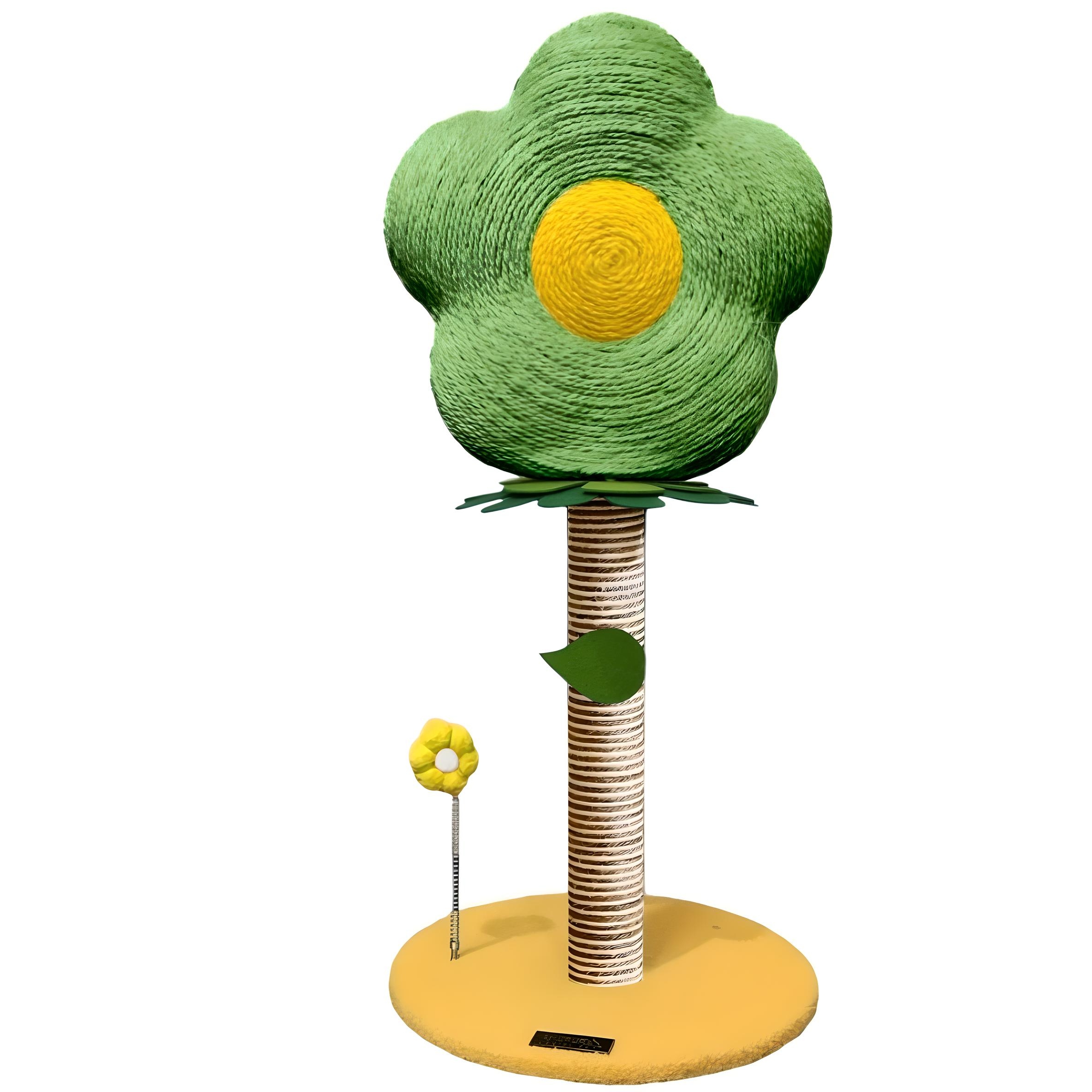 Levně Sisalová květina Škrabadlo pro kočky Vysoká zelená 77 cm