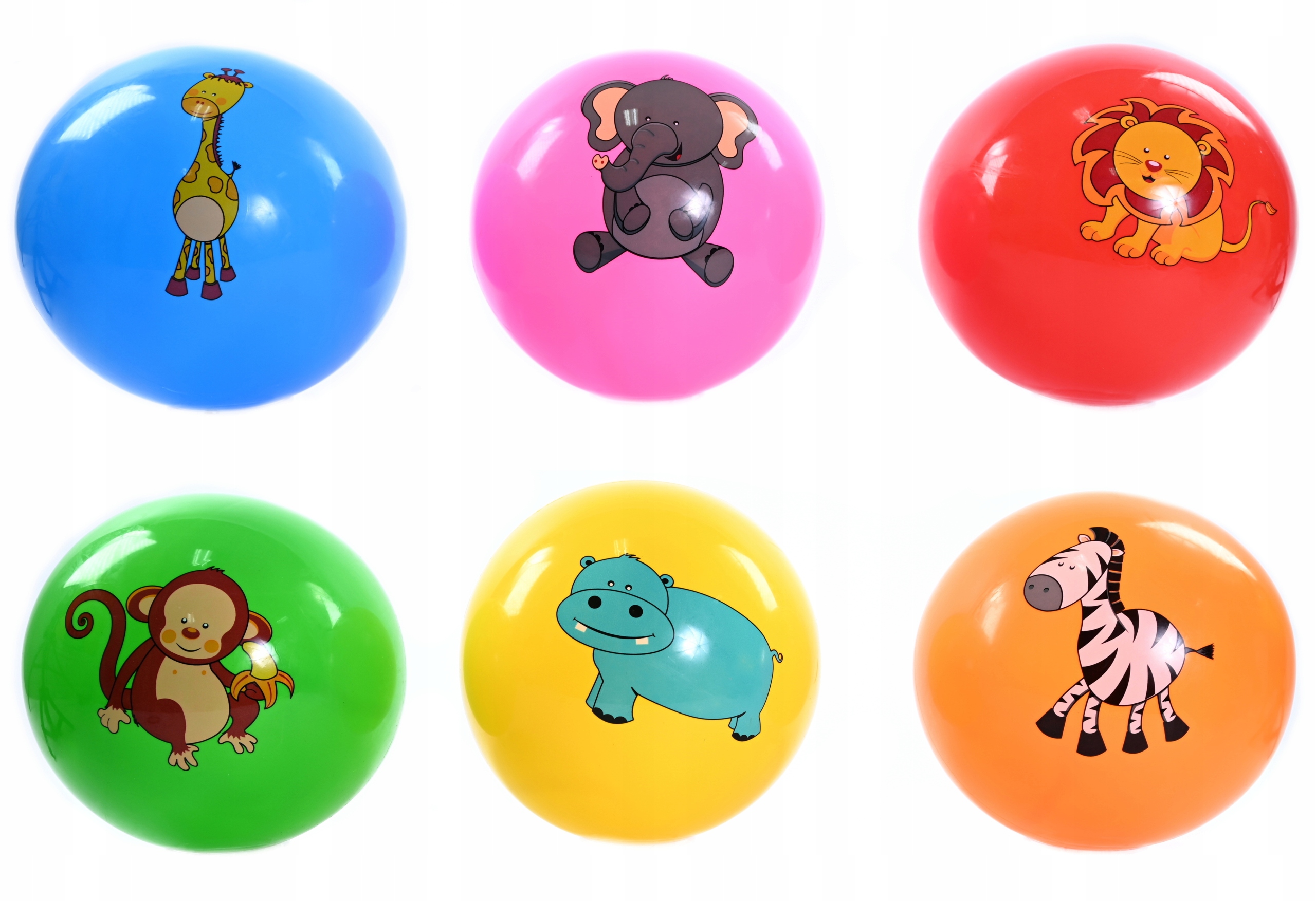 SZKOLNA PIŁKA GUMOWA DLA DZIECI PLAŻOWA OGRODOWA ZWIERZĘTA RÓŻNE KOLORY Marka Midex