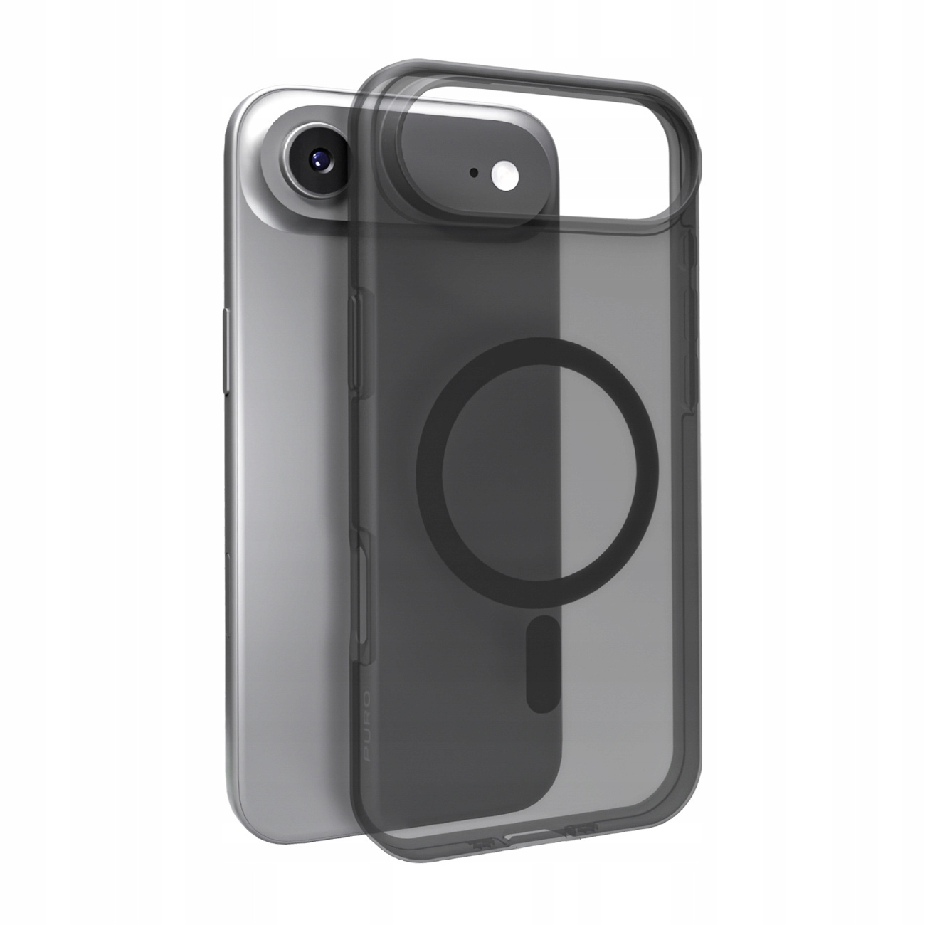 Silikónové puzdro na iPhone 17 Air Daylight Magsafe priesvitné čierne