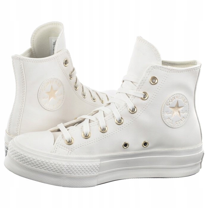 Boty Tenisky nad kotník Converse Ctas Lift Hi Vintage White Bílé