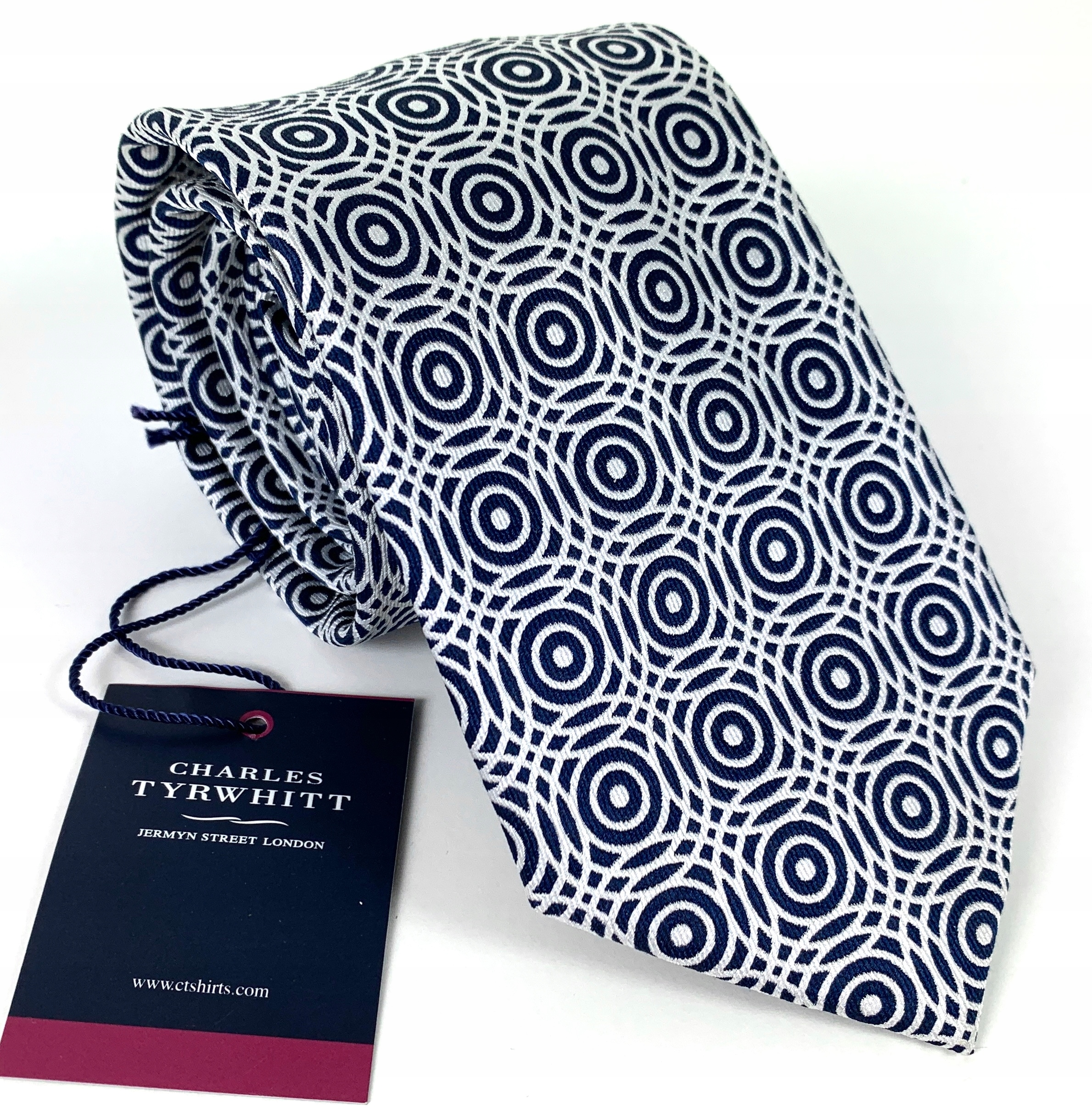 Elegancki krawat męski jedwabny CHARLES TYRWHITT