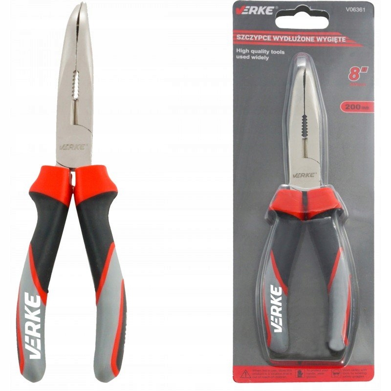 

Szczypce Wydłużone Wygięte 8" 200 mm Verke