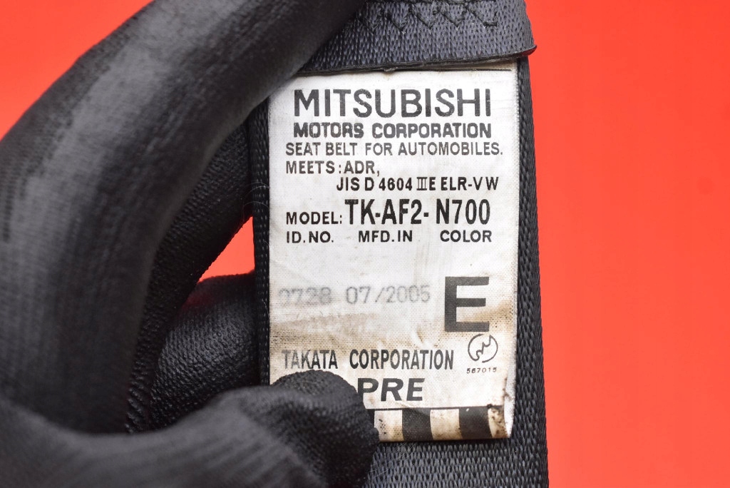 seat belt right front EU TK-AF2-N700 MITSUBISHI GRANDIS 03-11