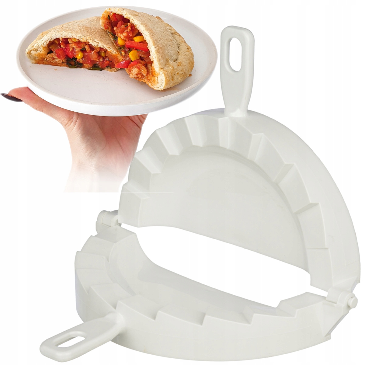 

Forma Do Pierogów Calzone Pierogownica Biała 15CM