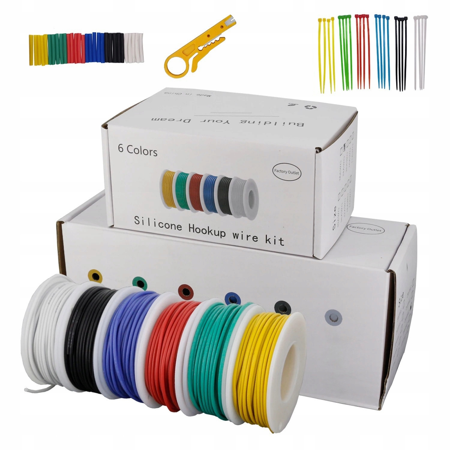 КОМПЛЕКТ СИЛИКОНОВЫХ ПРОВОДОВ AWG20 АКСЕССУАРЫ
