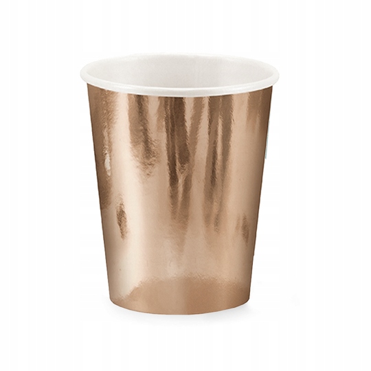 

Kubeczki papierowe rose gold jednorazowe kubek 6