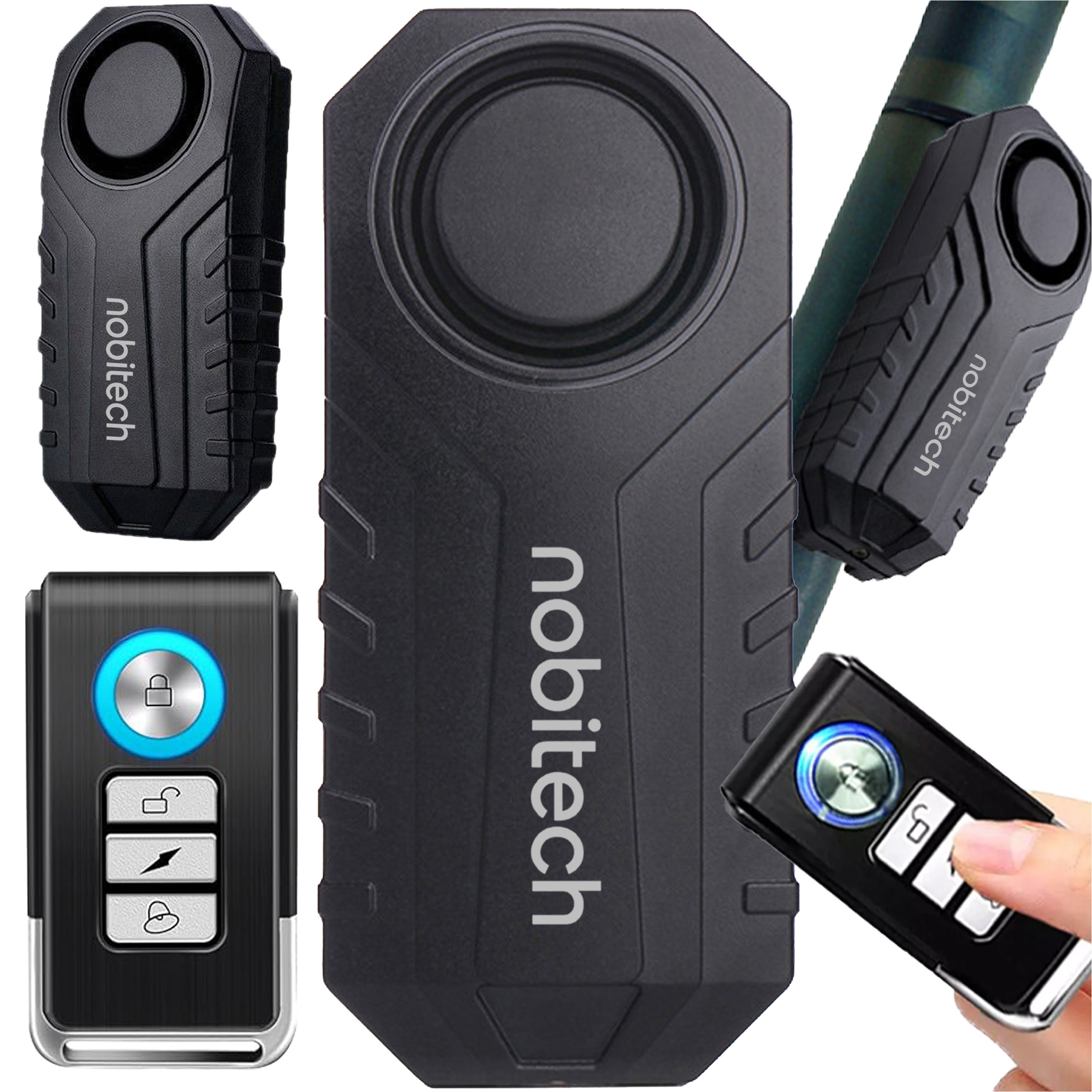 ALARM ROWEROWY ZABEZPIECZENIE NA PILOT WODOODPORNY GŁOŚNY ANTYKRADZIEŻOWY