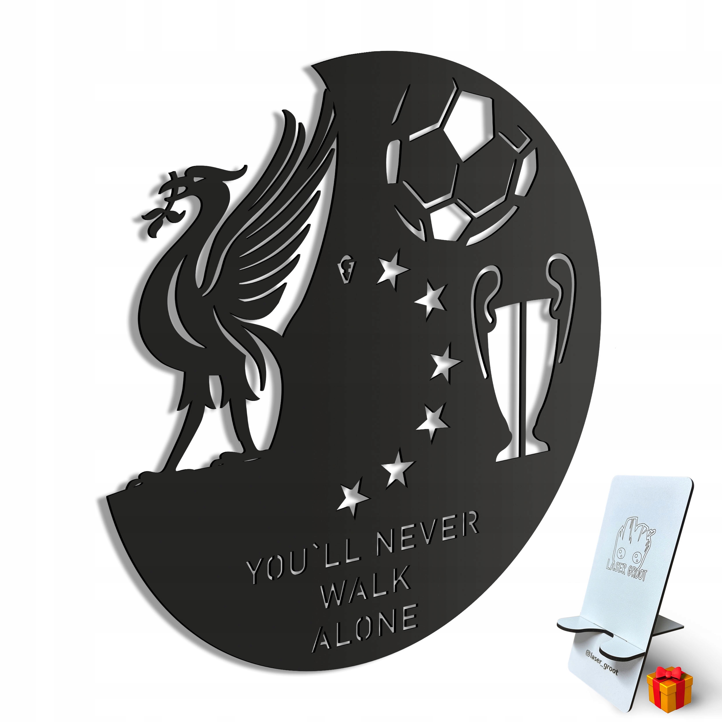 Dřevěný 3D obraz Liverpool Fotbalová Nástěnná Dekorace Dárek