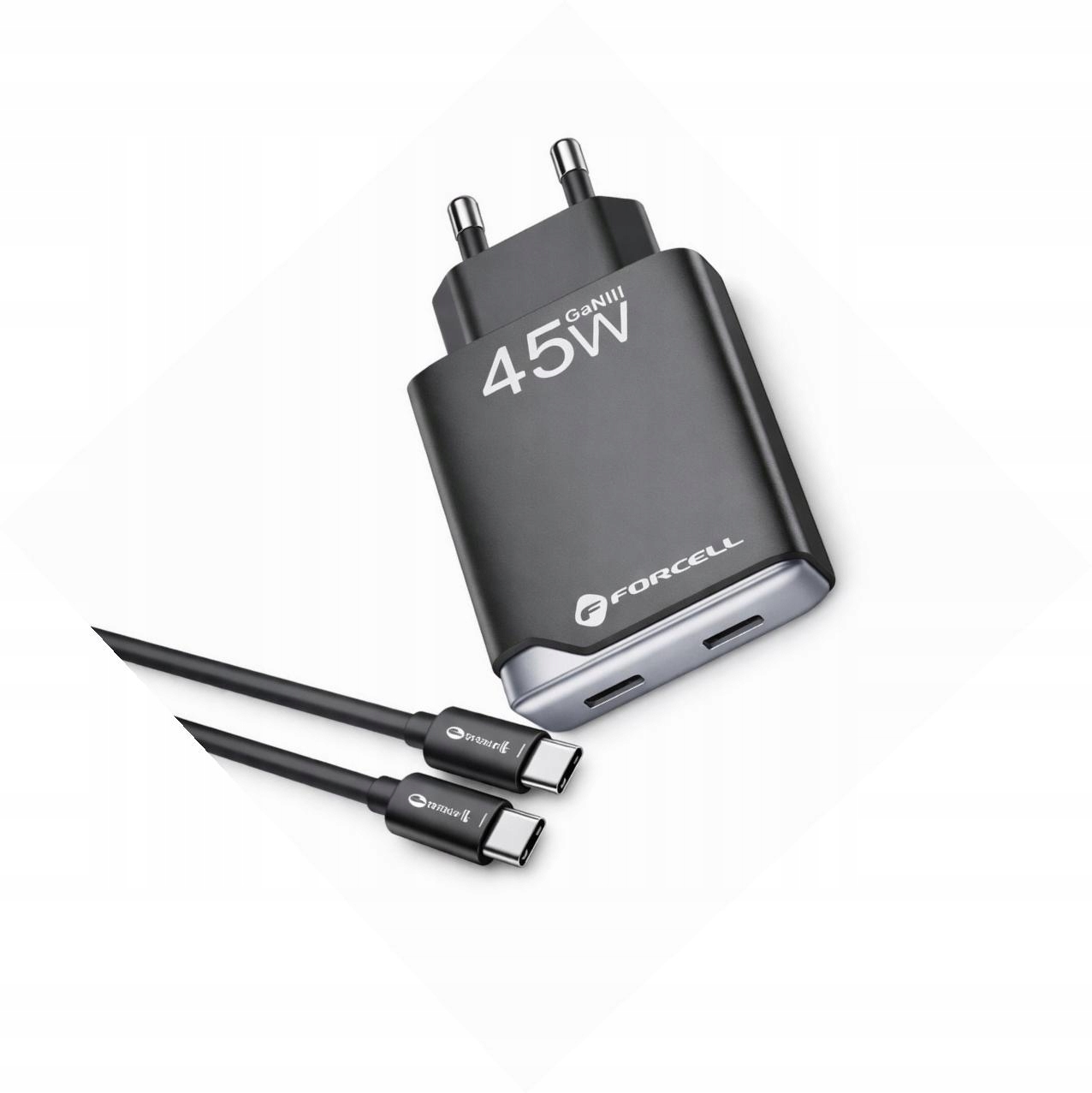 Szybka ładowarka 45W 2 porty z długim kablem 2m do Vivo X300 5G