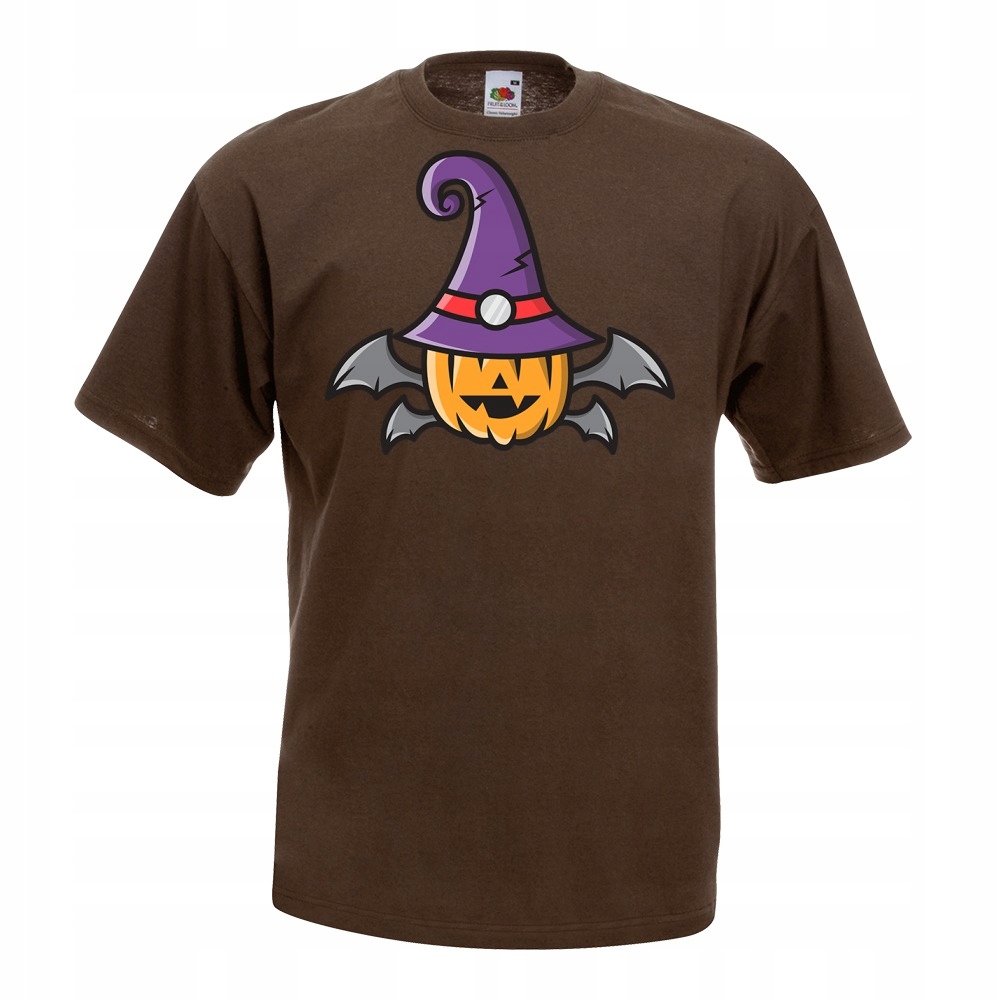 

Koszulka halloween czarownica dynia XXL brązowa