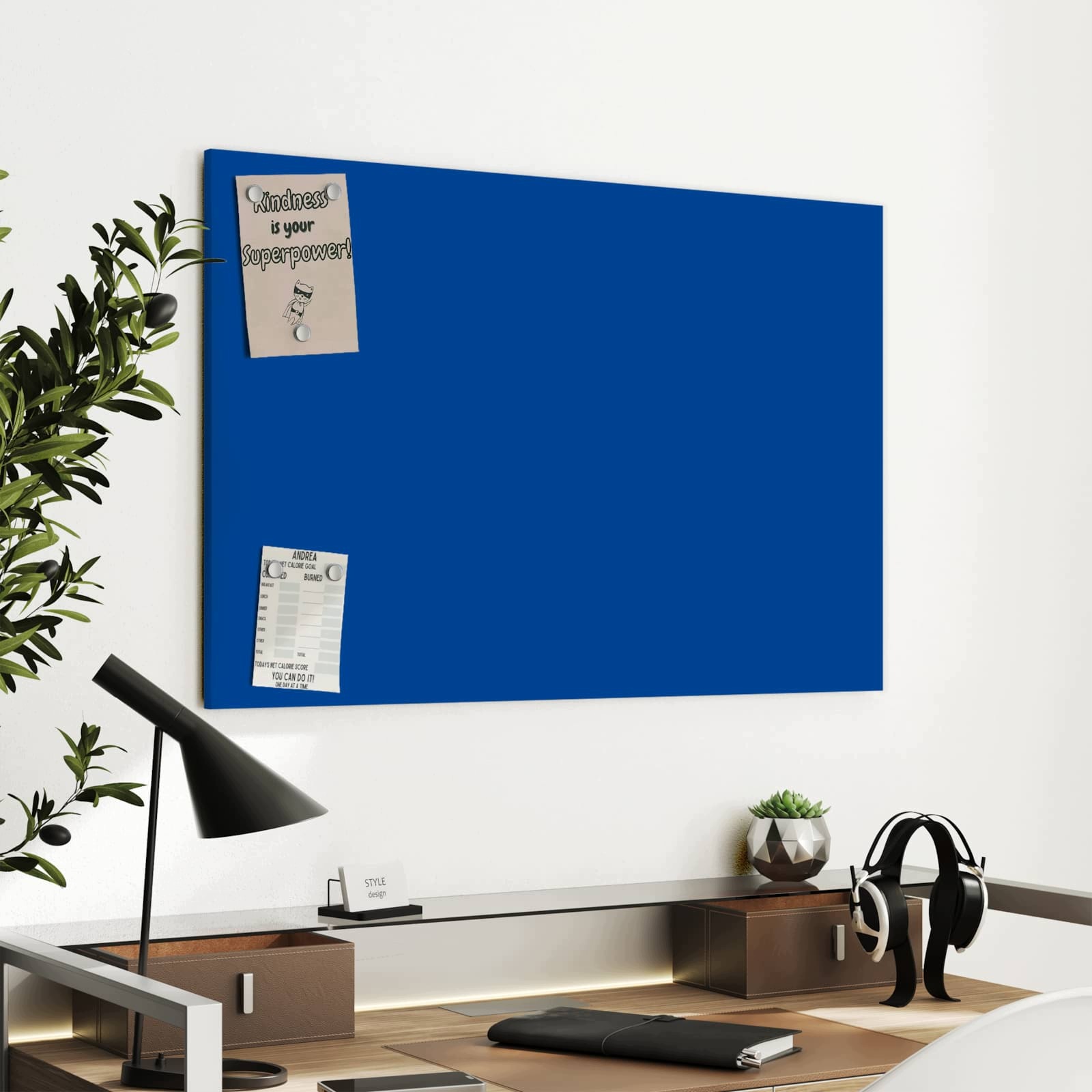 Magnetická tabule Ciemnoniebieský Pozadí A 90 × 60 cm
