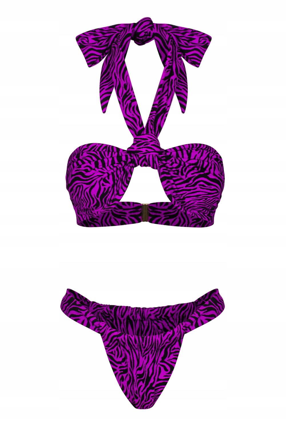 Peach&beach plavky spodní díl bikin zebra růžové Xs/s
