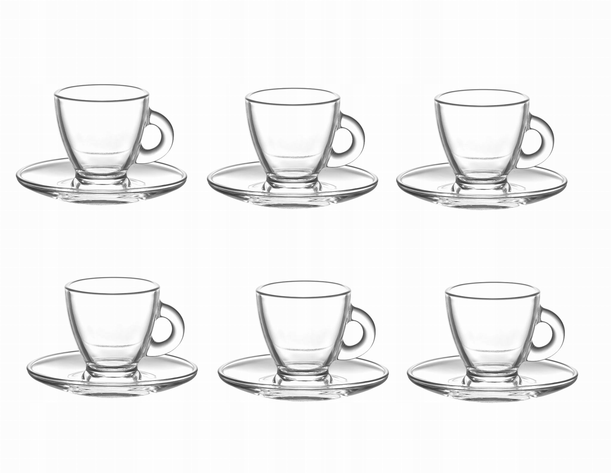 

Komplet 6 filiżanek szklanych do espresso 95 ml