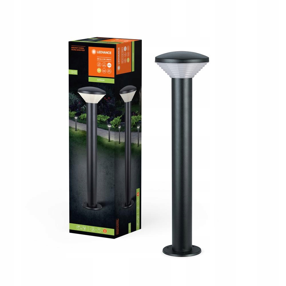 Venkovní zahradní lampa Stojící solární sloupek 2W 3000K IP44 Ledvance