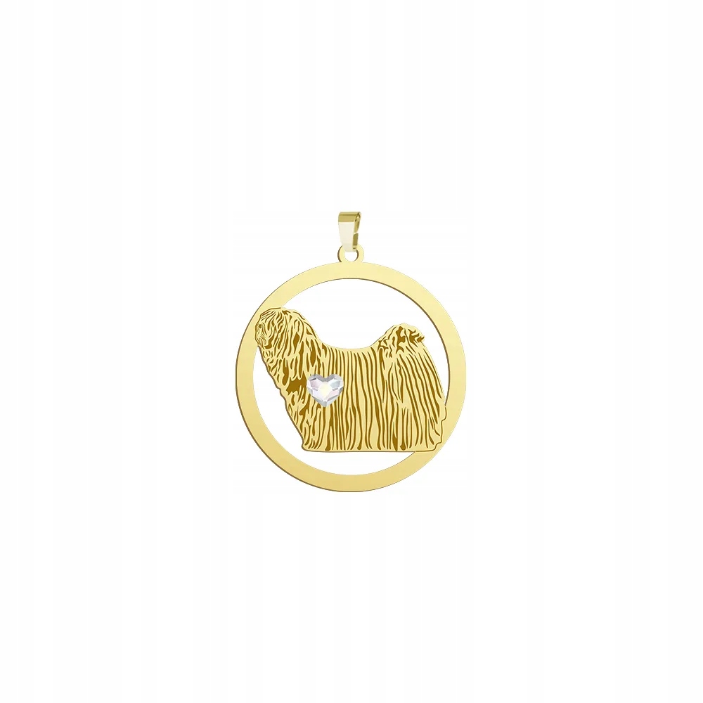 Zlatý přívěsek se psem Puli 925 Šperky Dárek Přívěsek Gravírování Bonus