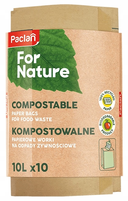 

Paclan Kompostowalne Worki na Bio Odpady 10L A'10