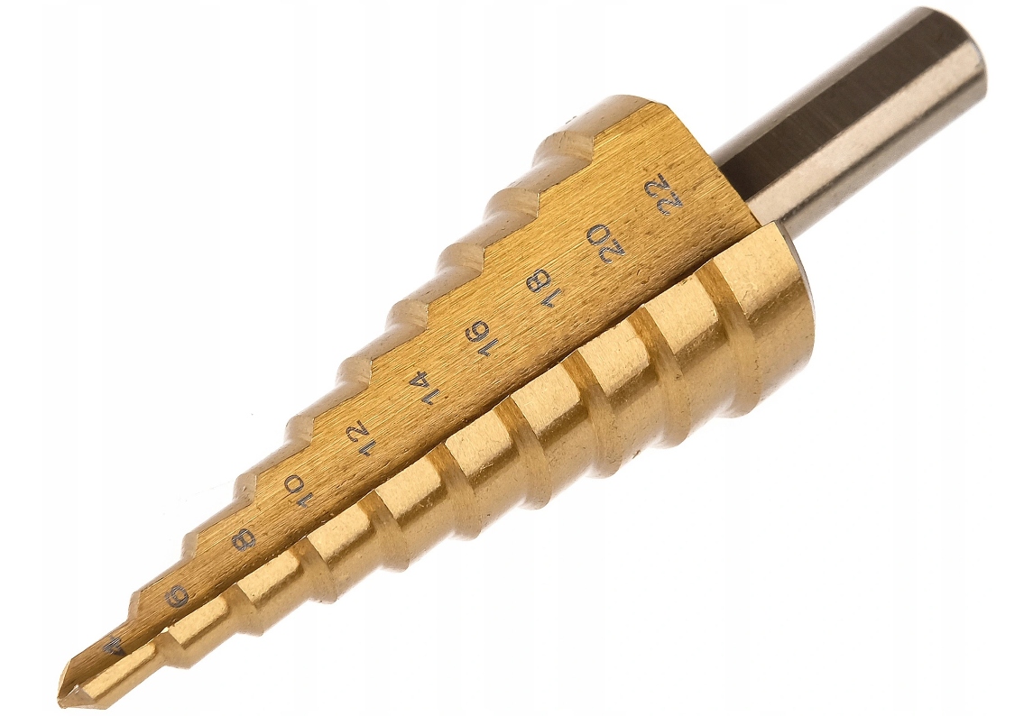 WIERTŁO STOŻKOWE STOPNIOWE HS TYTAN 4-22mm WIERTŁA