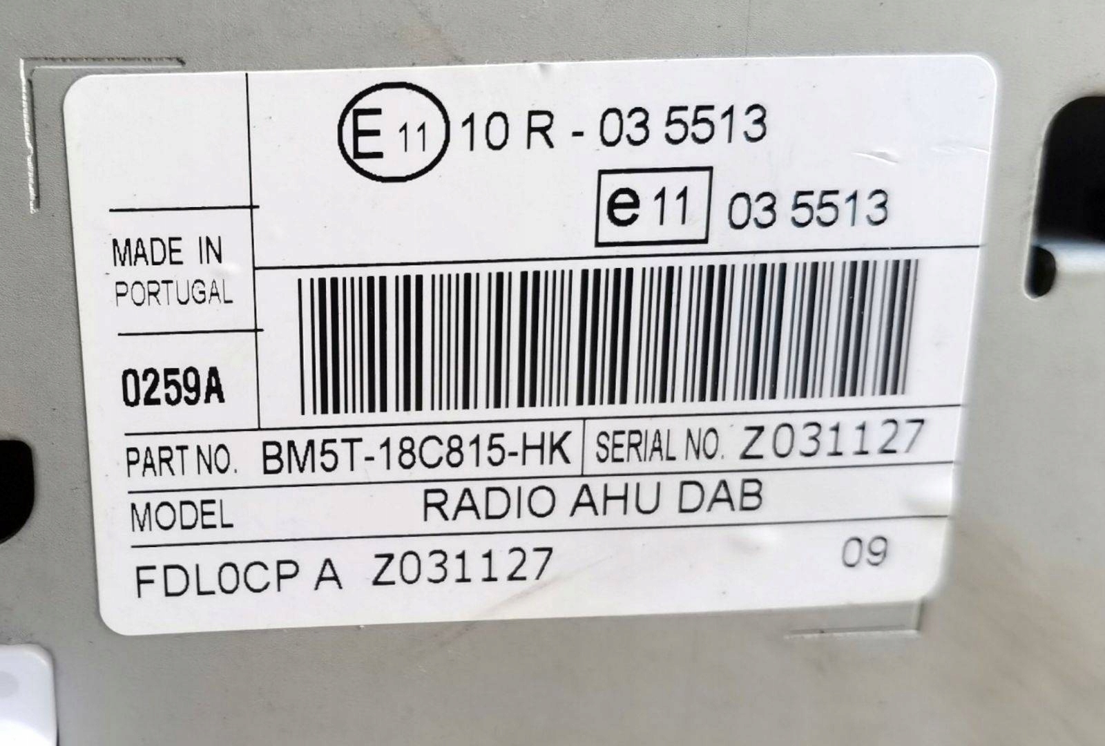 Radio samochodowe Ford Focus 3 2013 BM5T-18C815-HK