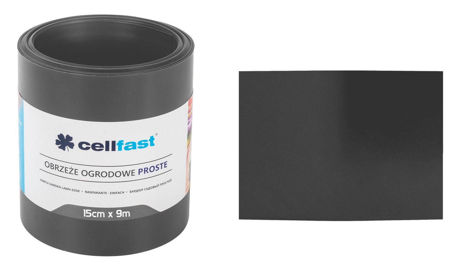 

Cellfast Obrzeże ogrodowe proste 15 cm 9 m grafit