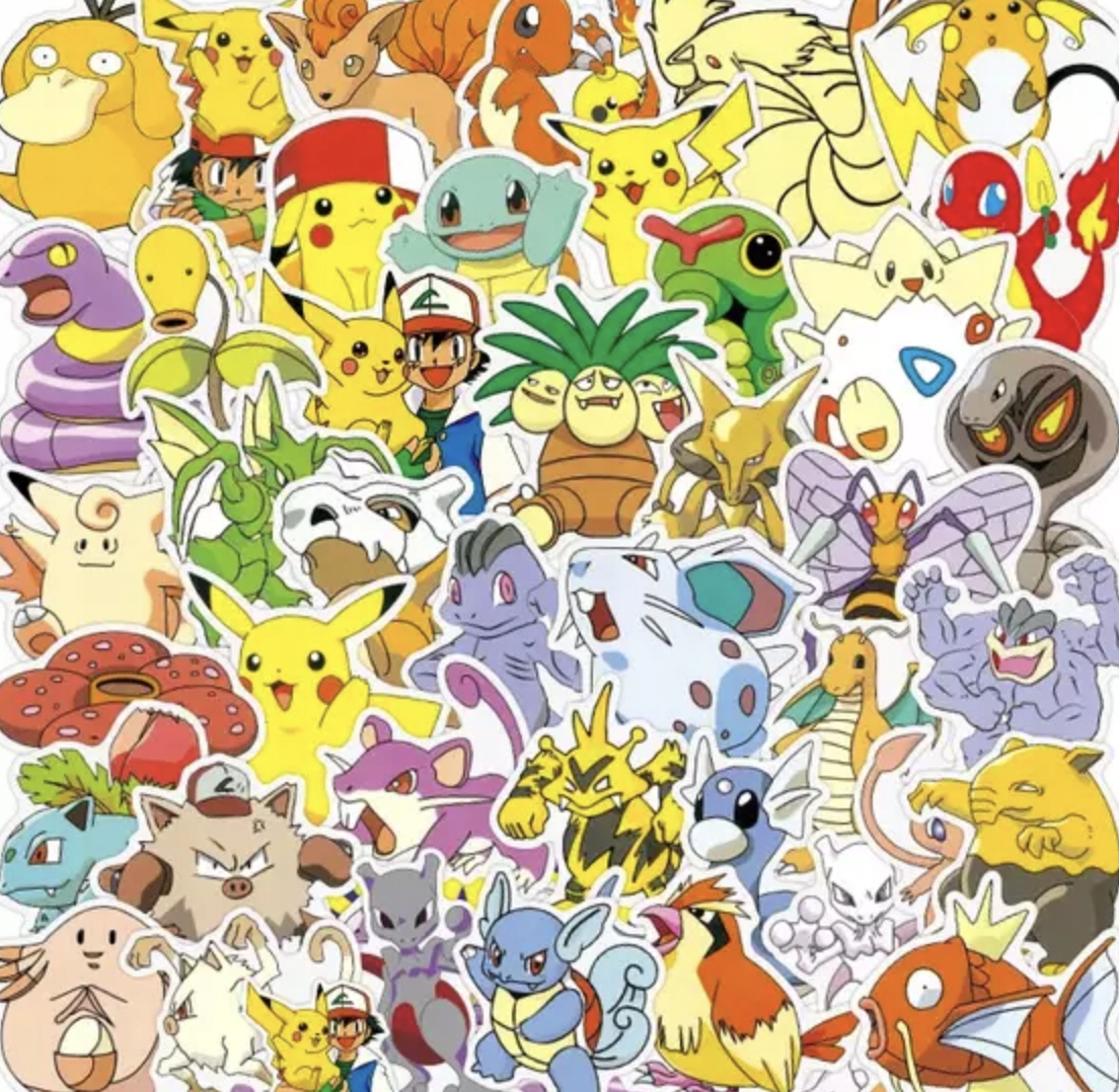 

Pokemon Anime Naklejki 50 szt.
