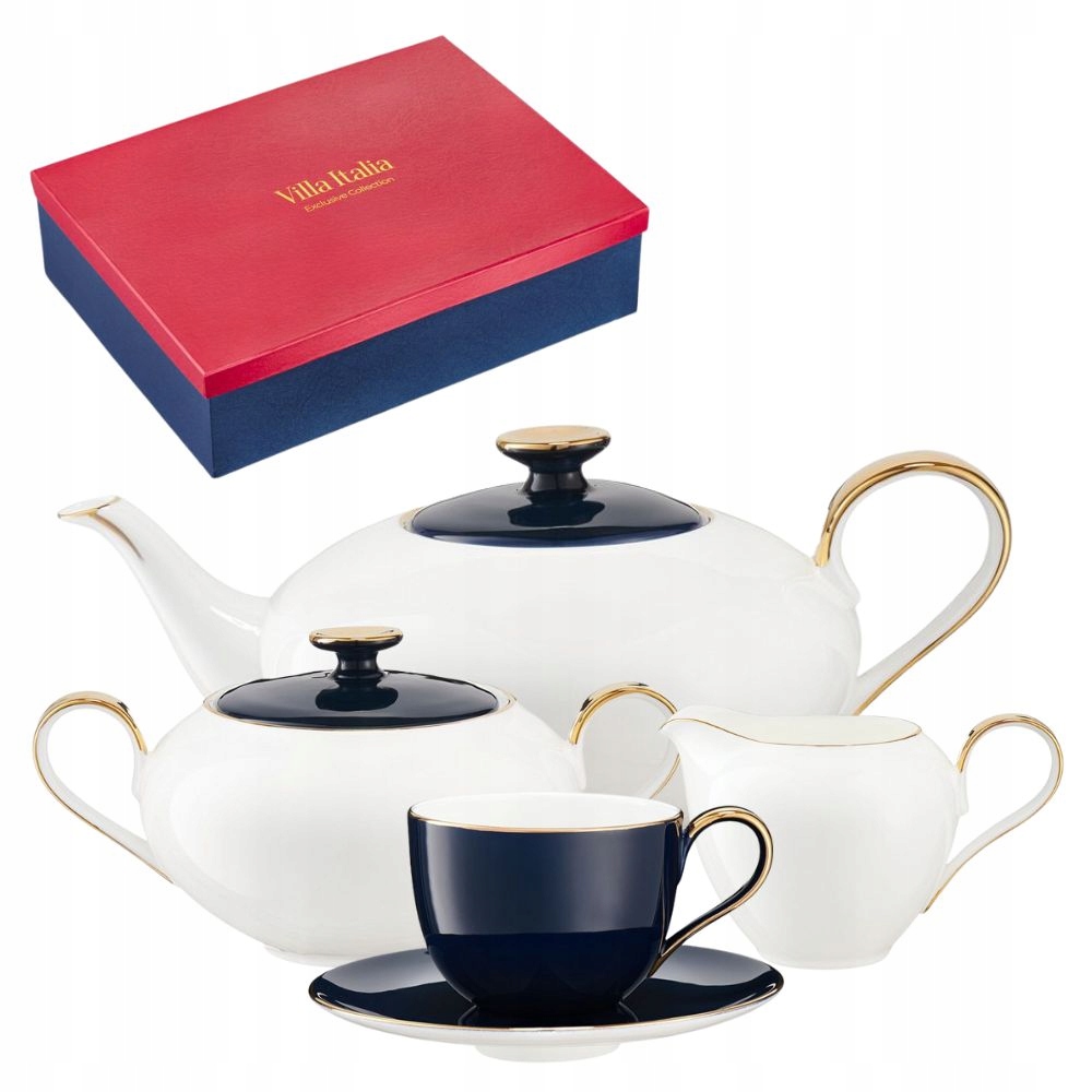 Villa Italia Kávový servis pre 6 osôb porcelánový darčekový set Blue Velvet