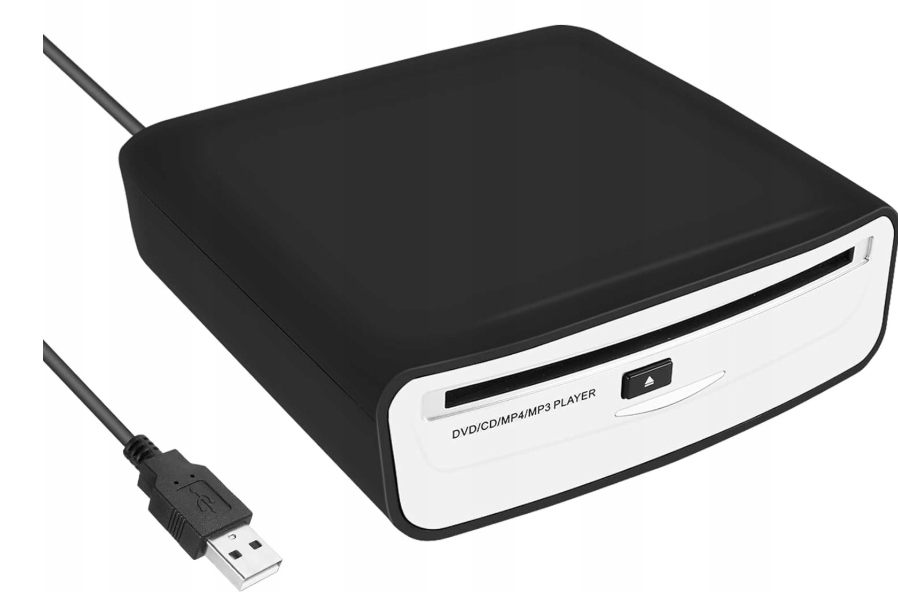 Externí automobilová přenosná univerzální jednotka pro CD/DVD přehrávač