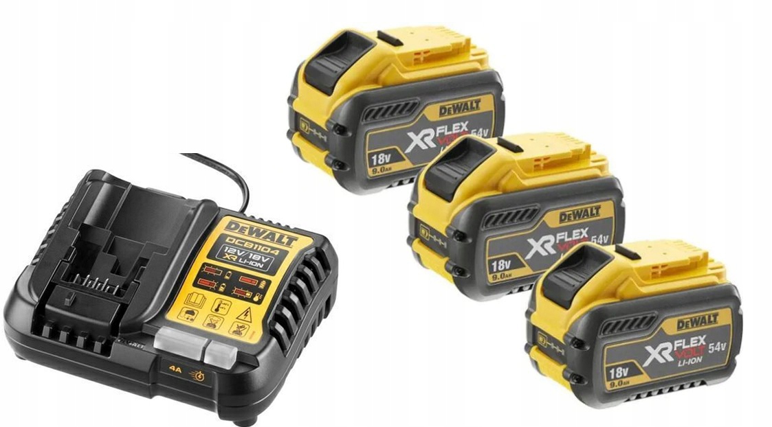 DeWALT Sada nabíječky se 3 akumulátory 9Ah 54V Xr Flexvolt DCB547 (pl)