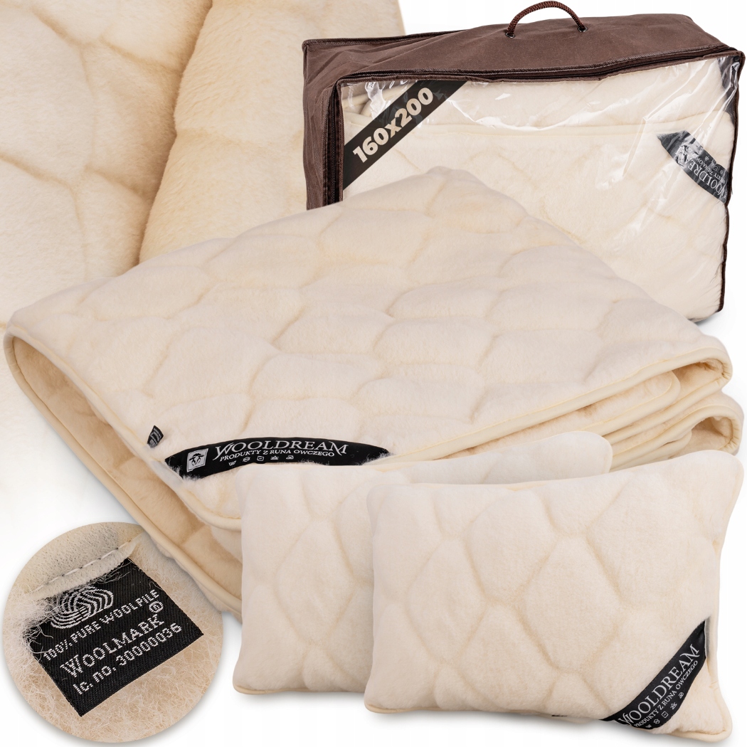 Komplet 3-dielna Posteľná Bielizeň Kašmír Podušky Prikrývka Teplá Mäkká 160x200