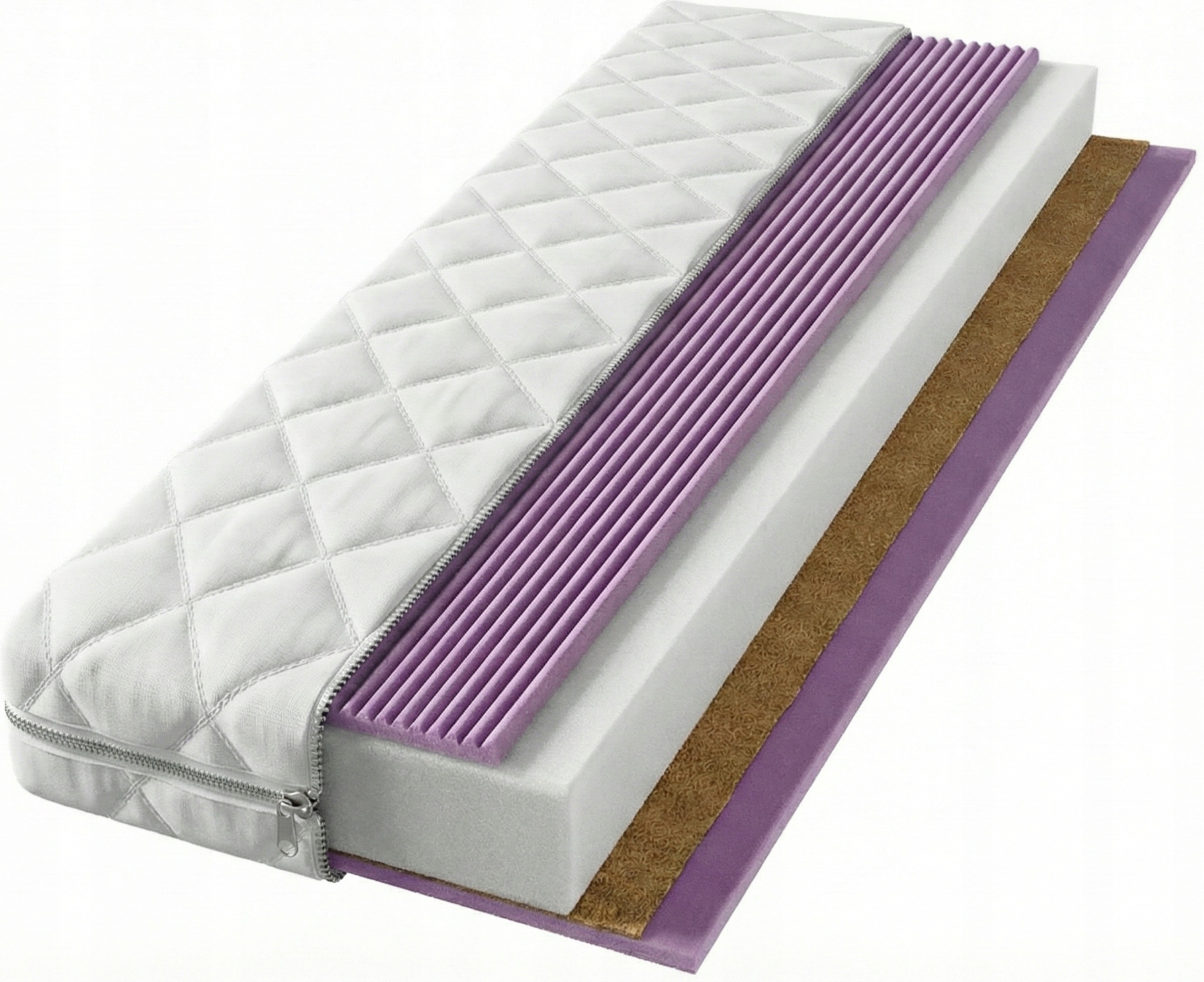 Materac do Łóżeczka Piankowy Kokos Lux Strefowy 120 x 60 x 11 cm