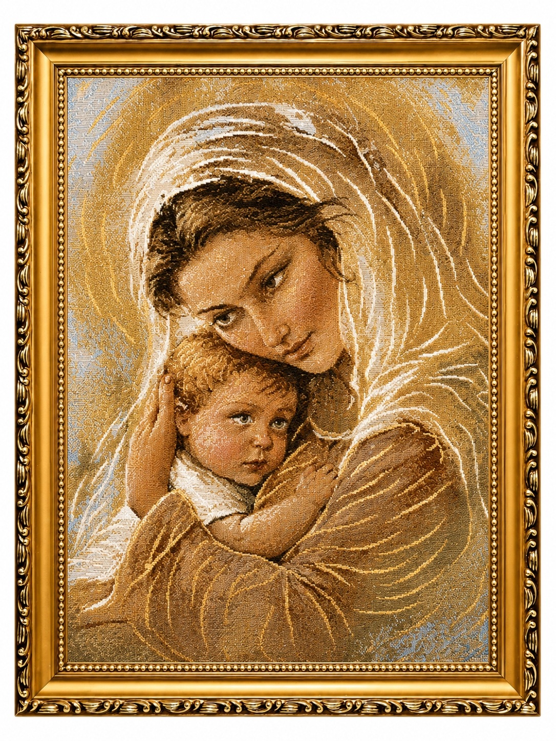 Vyšívaný obraz Panna Maria s dítětem 32/42 cm 3040S10